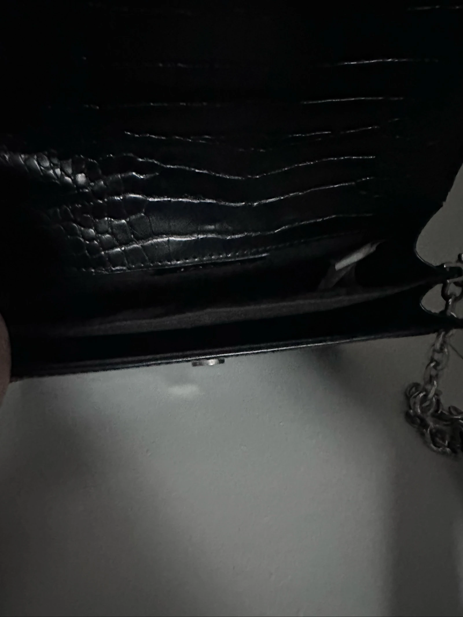 Black leather effect shoulder bag Bershka – photo 4